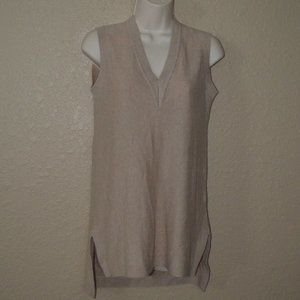 Sz XS Vince Tan Cashmere Sleeveless Tunic Sweater Top